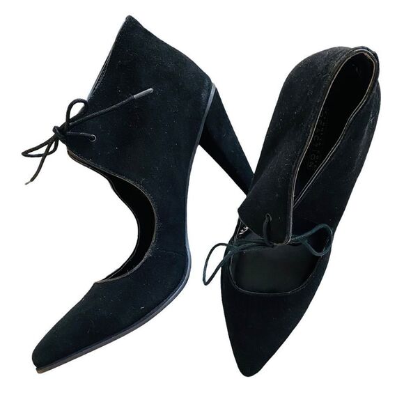 Kenneth Cole Reaction Shoes - Kenneth Cole Reaction Fond Dona Tie Heels Booties Sh-booties Sz 10 NWT